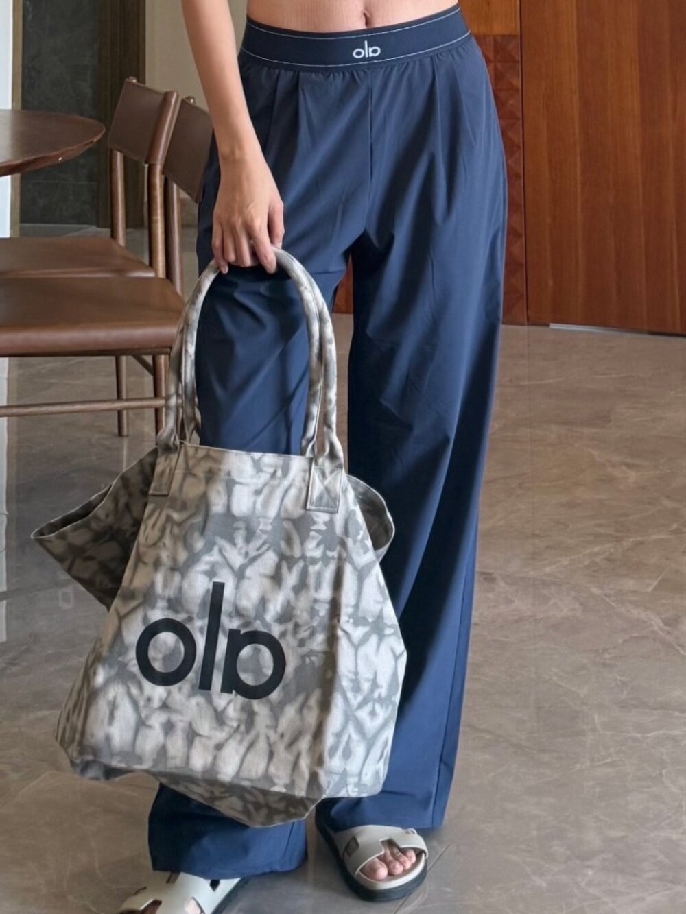 ALO Yoga🌃Suit Up Trouser Navy Blue,NWT Relaxed Straight Leg Pants,Casual Y2K